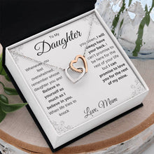 Load image into Gallery viewer, To My Daughter | Believe in Yourself | Interlocking Hearts Necklace | Gift From Mum
