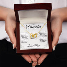 Load image into Gallery viewer, To My Daughter | Believe in Yourself | Interlocking Hearts Necklace | Gift From Mom