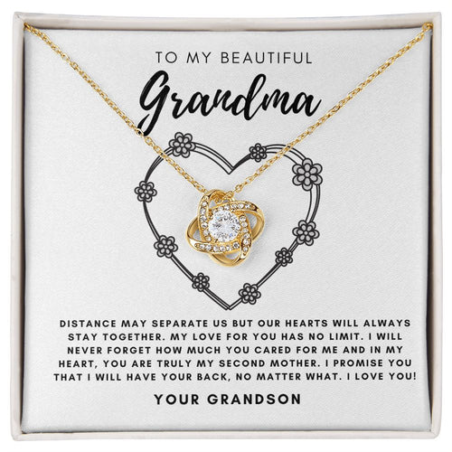 To My Beautiful Grandma | My Love For You Will Never Die | Gift From Grandson | Love Knot Necklace - Billie Possum