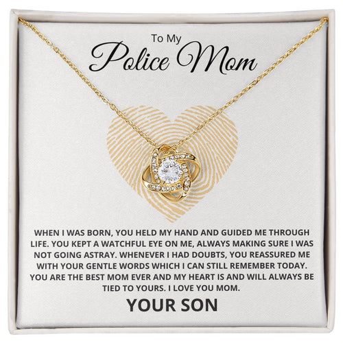 To My Police Mom | You Guided Me Through Life | Love Knot Necklace | Gift from Son - Billie Possum