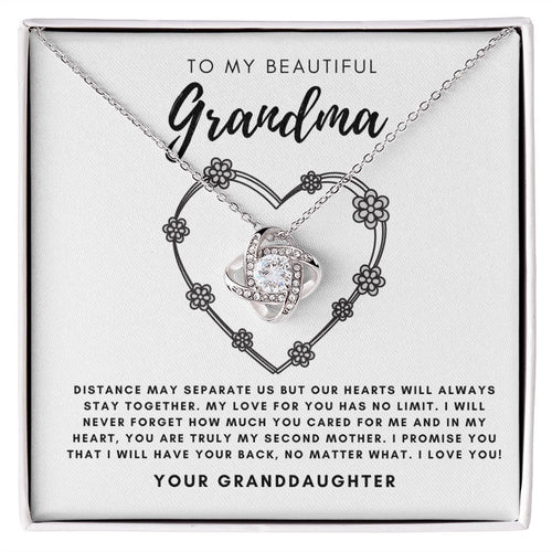 To My Beautiful Grandma | My Love For You Will Never Die | Gift From Granddaughter | Love Knot Necklace - Billie Possum