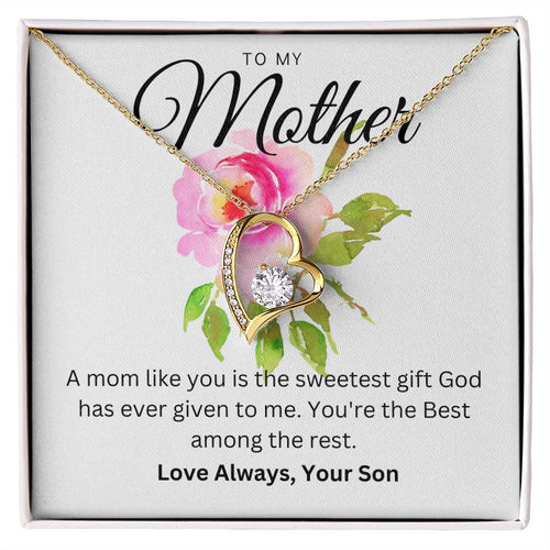 To my Mother | The Sweetest Gift | Forever Love Necklace | Gift from Son - Billie Possum