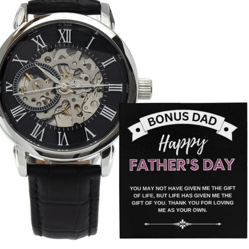 Bonus Dad | Openwork Watch | Father's Day | Gift from Son or Daughter