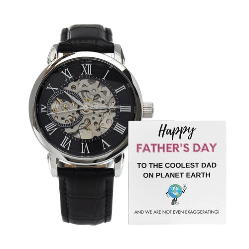 Coolest Dad | Openwork Watch | Father's Day | Gift from Family