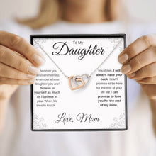 Load image into Gallery viewer, To My Daughter | Believe in Yourself | Interlocking Hearts Necklace | Gift From Mom
