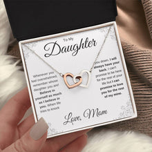 Load image into Gallery viewer, To My Daughter | Believe in Yourself | Interlocking Hearts Necklace | Gift From Mom
