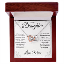 Load image into Gallery viewer, To My Daughter | Believe in Yourself | Interlocking Hearts Necklace | Gift From Mom
