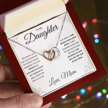 Load image into Gallery viewer, To My Daughter | Believe in Yourself | Interlocking Hearts Necklace | Gift From Mom
