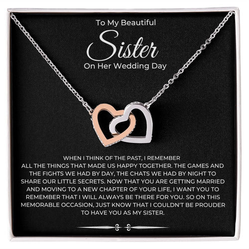 Wedding Day | Little Secrets | Interlocking Hearts Necklace | Black Card - Billie Possum